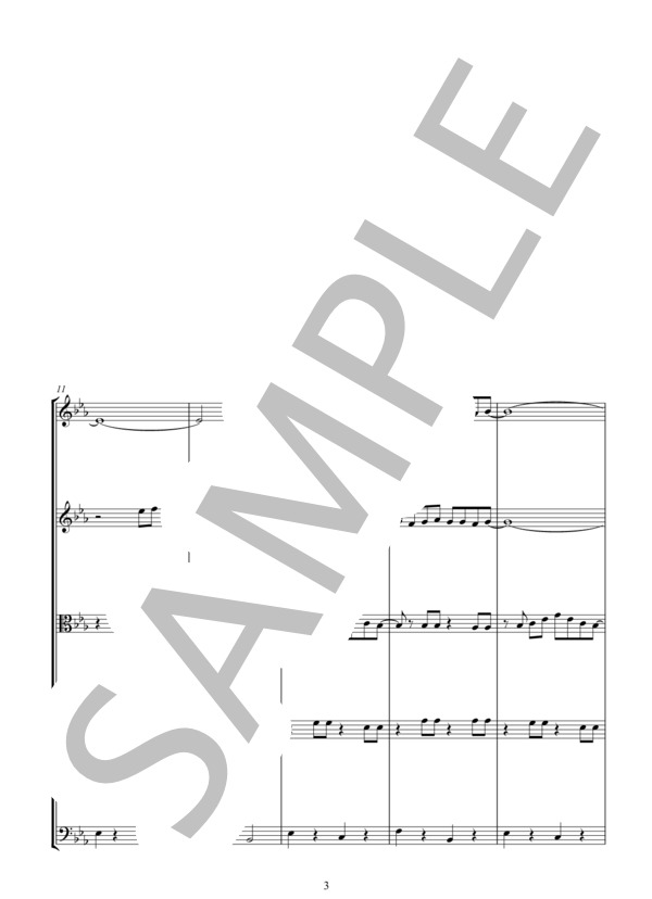 BLUE MOON ブルームーン (リチャード・ロジャース) / アンサンブル弦楽 中級 - サンプル譜面 3/5