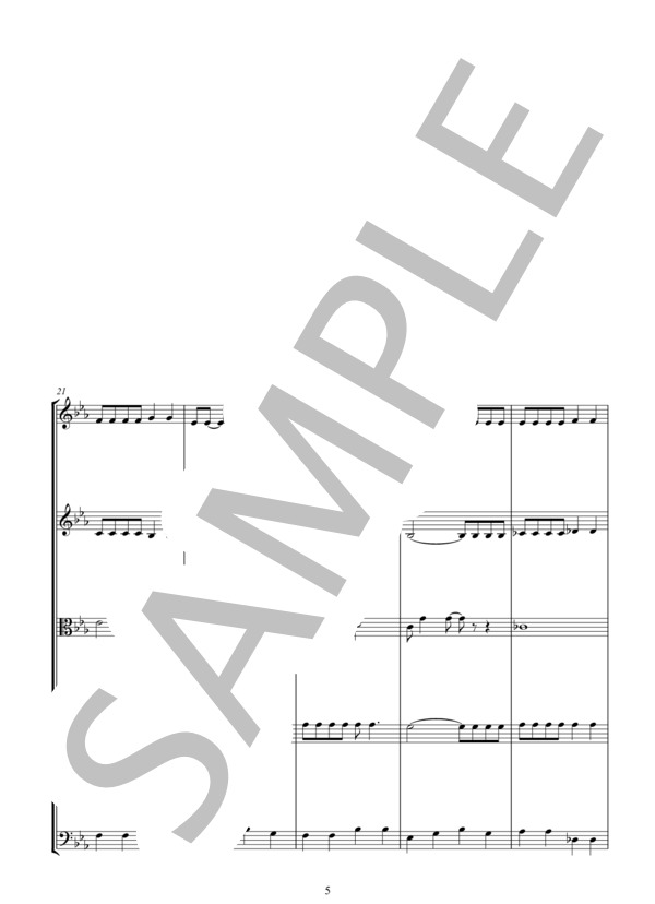 BLUE MOON ブルームーン (リチャード・ロジャース) / アンサンブル弦楽 中級 - サンプル譜面 5/5