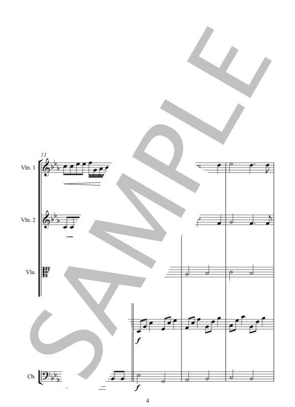 西郷どん メインテーマ (富貴 晴美) / アンサンブル弦楽 中〜上級 - サンプル譜面 4/5