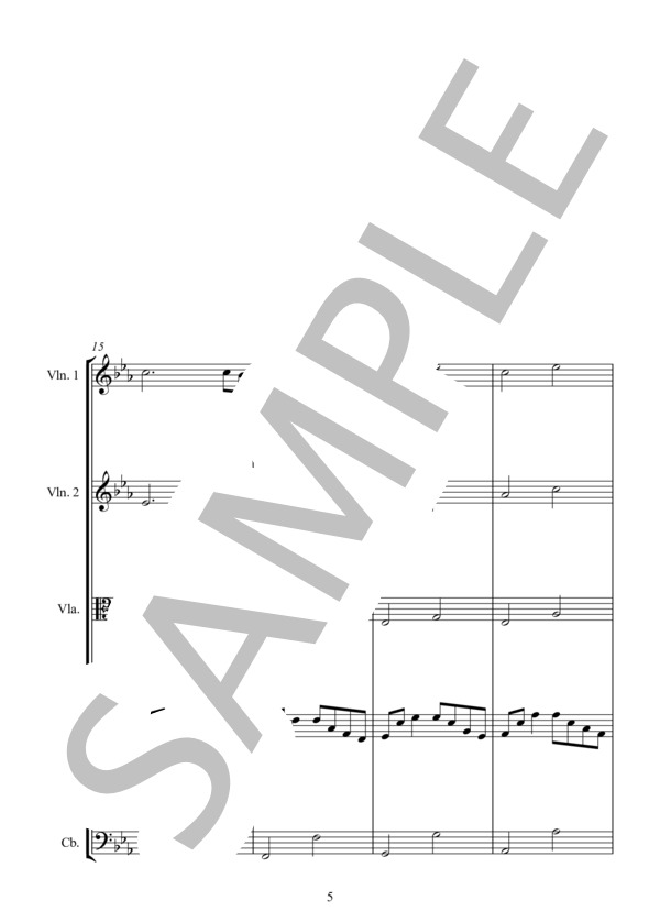 西郷どん メインテーマ (富貴 晴美) / アンサンブル弦楽 中〜上級 - サンプル譜面 5/5