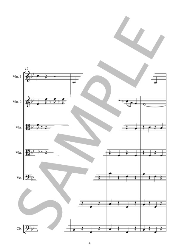 SLEIGH RIDE そりすべり (ルロイ・アンダーソン) / アンサンブル弦楽 中〜上級 - サンプル譜面 4/5