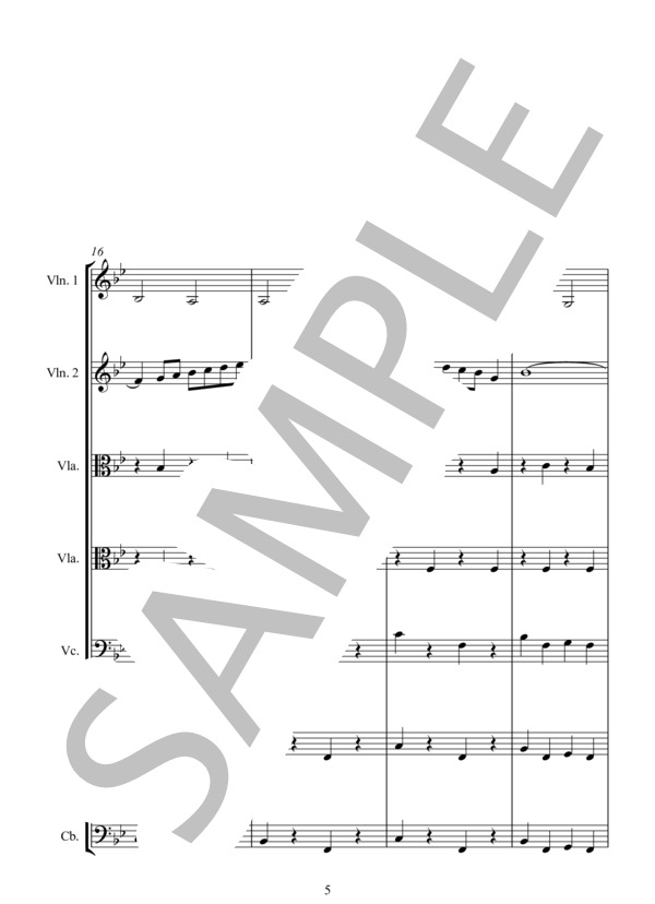 SLEIGH RIDE そりすべり (ルロイ・アンダーソン) / アンサンブル弦楽 中〜上級 - サンプル譜面 5/5