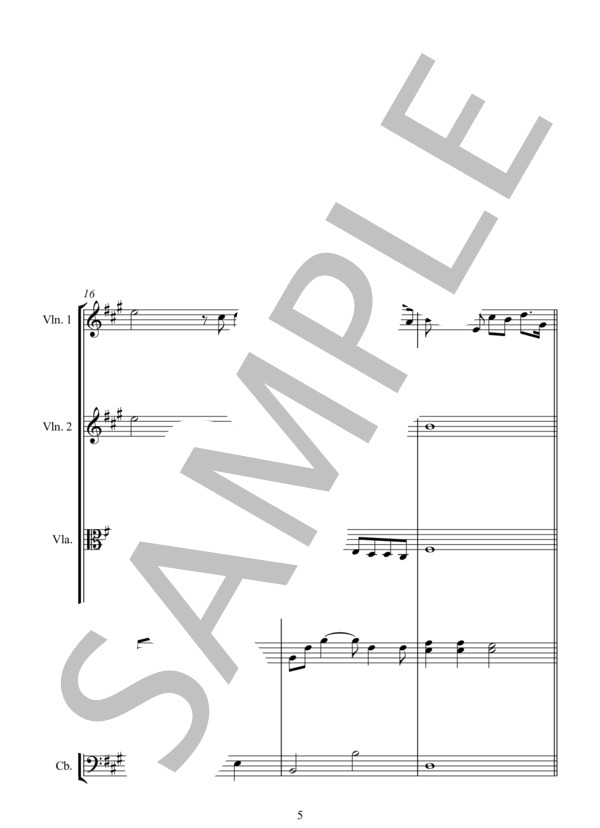 夢見る人 (さだ まさし) / アンサンブル弦楽 中〜上級 - サンプル譜面 5/5