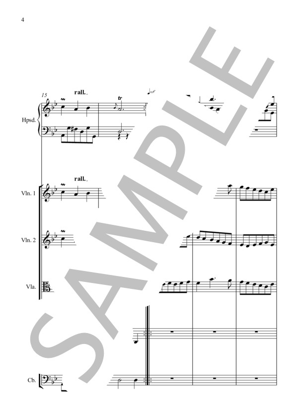 L' Indifferente (ジャン=フィリップ・ラモー) / アンサンブルピアノ＋他楽器 中〜上級 - サンプル譜面 4/5