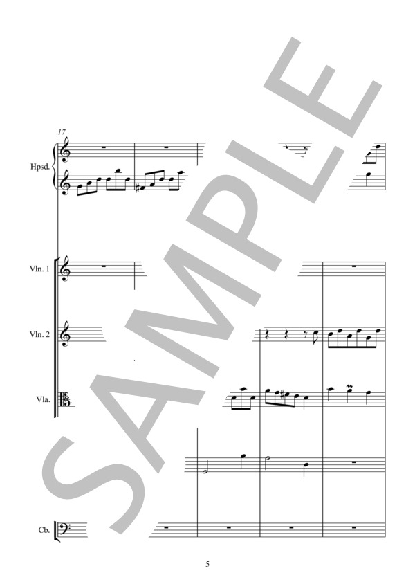LES TROCOTETS (ジャン=フィリップ・ラモー) / アンサンブルピアノ＋他楽器 中〜上級 - サンプル譜面 5/5
