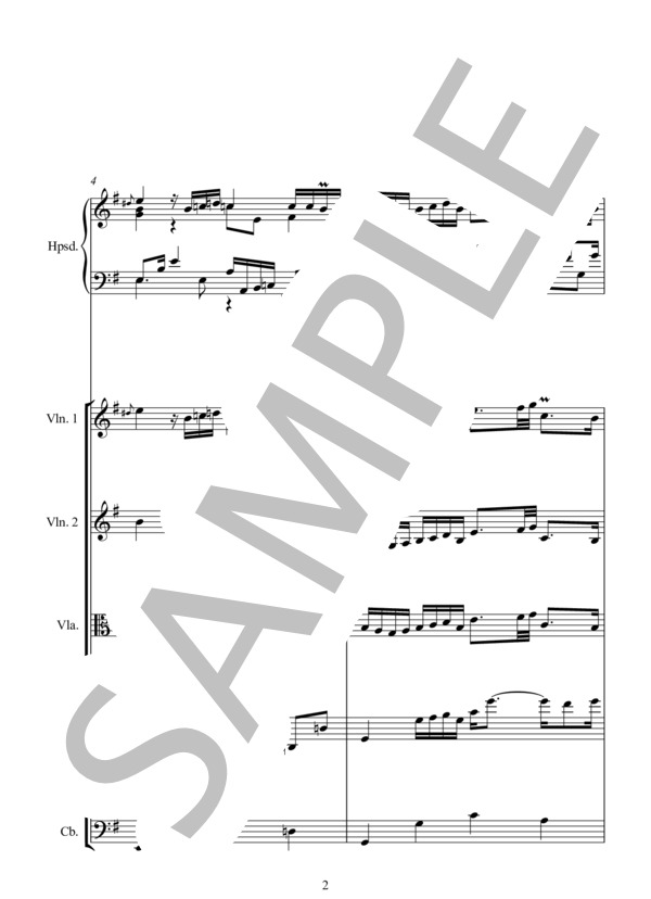 ALLEMANDE アルマンド (ジャン=フィリップ・ラモー) / アンサンブルピアノ＋他楽器 中〜上級 - サンプル譜面 2/5