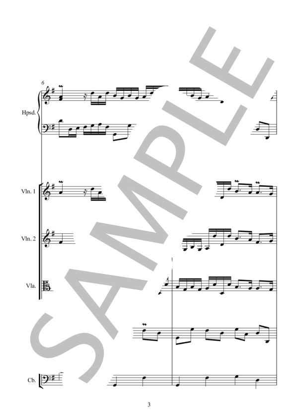 ALLEMANDE アルマンド (ジャン=フィリップ・ラモー) / アンサンブルピアノ＋他楽器 中〜上級 - サンプル譜面 3/5