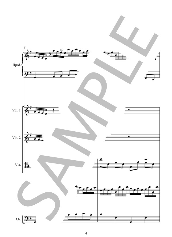 ALLEMANDE アルマンド (ジャン=フィリップ・ラモー) / アンサンブルピアノ＋他楽器 中〜上級 - サンプル譜面 4/5