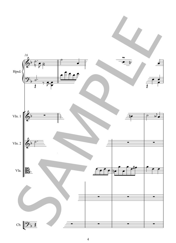 Les Tendres Plaintes (ジャン=フィリップ・ラモー) / アンサンブルピアノ＋他楽器 中〜上級 - サンプル譜面 4/5