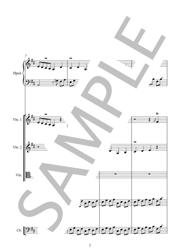 Les Tourbillons (ジャン=フィリップ・ラモー) / アンサンブルピアノ＋他楽器 中〜上級 - サンプル譜面 2/5