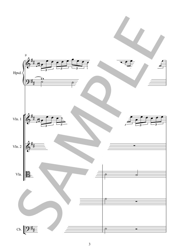 Les Tourbillons (ジャン=フィリップ・ラモー) / アンサンブルピアノ＋他楽器 中〜上級 - サンプル譜面 3/5