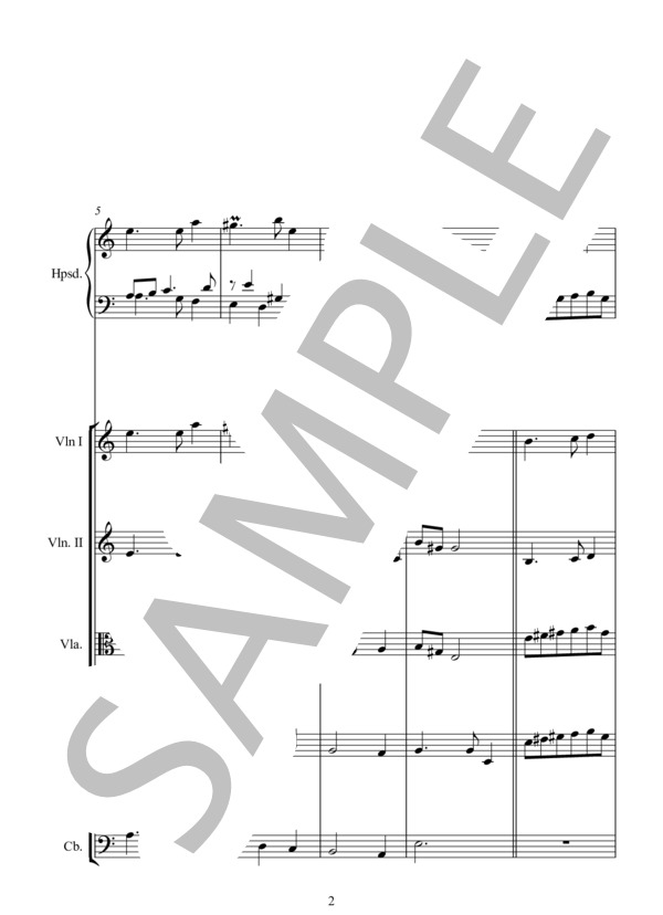 SARABANDE Ⅰ・Ⅱ (ジャン=フィリップ・ラモー) / アンサンブルピアノ＋他楽器 中〜上級 - サンプル譜面 2/5