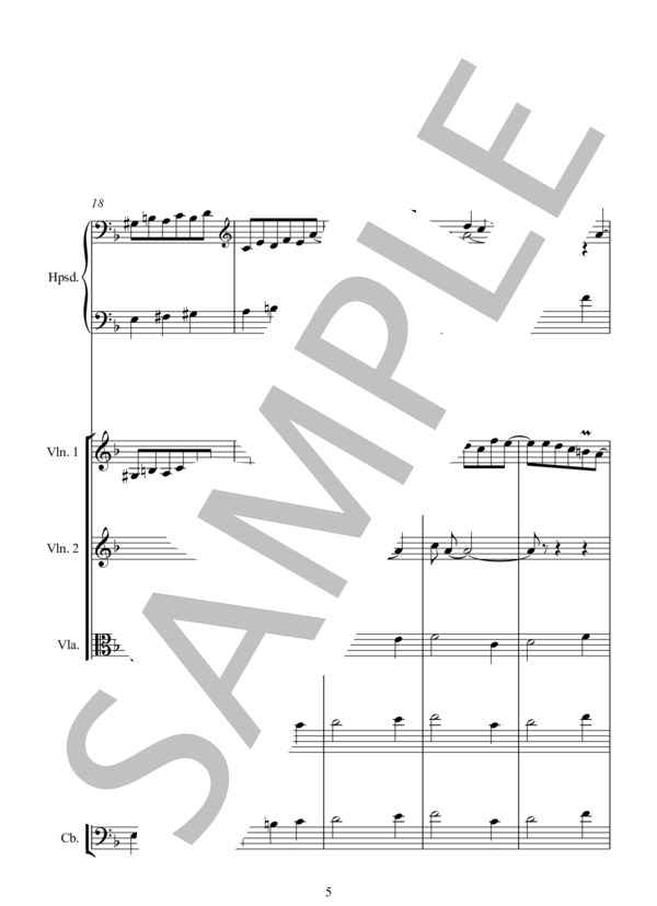 L'Entretien des Muses (ジャン=フィリップ・ラモー) / アンサンブルピアノ＋他楽器 中〜上級 - サンプル譜面 5/5