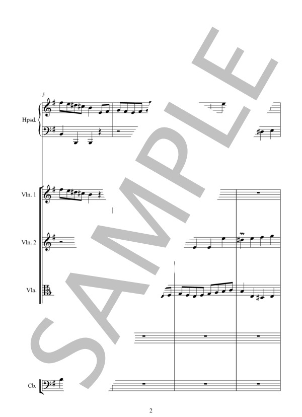 RIGAUDON リゴードン (ジャン=フィリップ・ラモー) / アンサンブルピアノ＋他楽器 中〜上級 - サンプル譜面 2/5