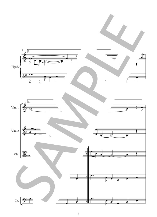 COURANTE クーラント (ジャン=フィリップ・ラモー) / アンサンブルピアノ＋他楽器 中〜上級 - サンプル譜面 4/5