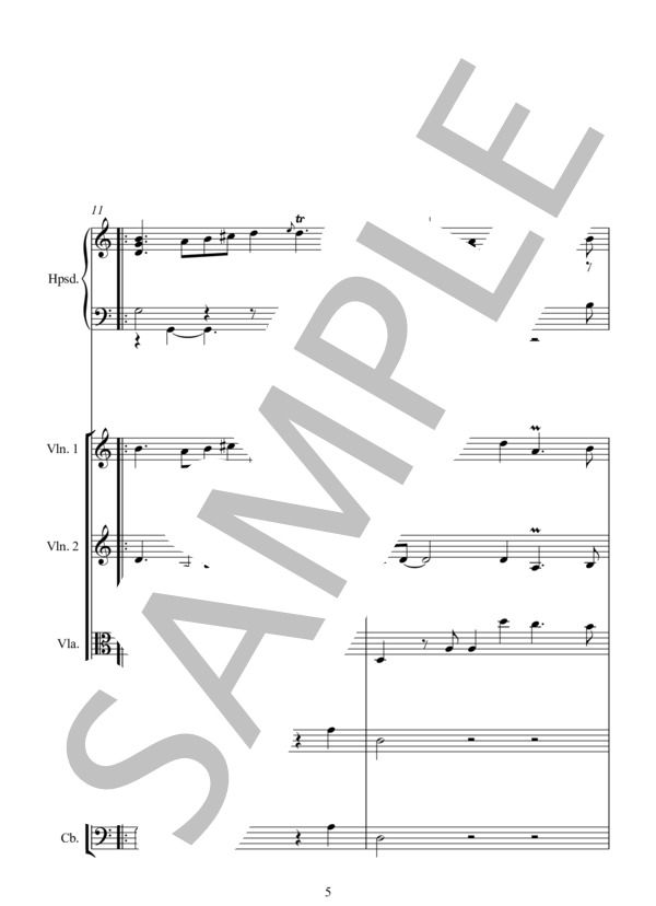 COURANTE クーラント (ジャン=フィリップ・ラモー) / アンサンブルピアノ＋他楽器 中〜上級 - サンプル譜面 5/5