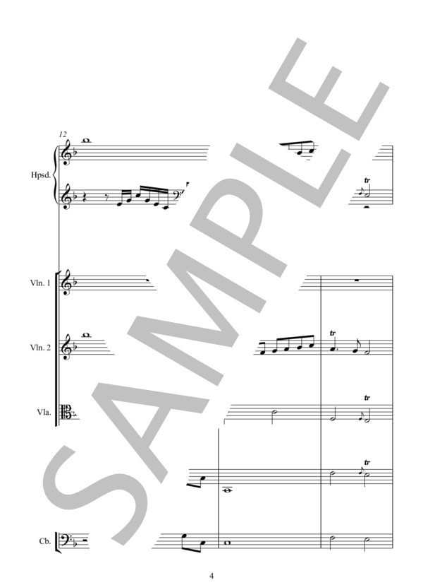 LES CYCLOPES ル サイコルプス (ジャン=フィリップ・ラモー) / アンサンブルピアノ＋他楽器 中〜上級 - サンプル譜面 4/5