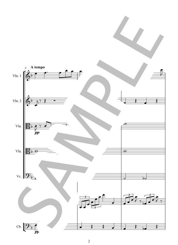 ADAGIETTO アダージエット (グスタフ・マーラー) / アンサンブル弦楽 上級 - サンプル譜面 2/5