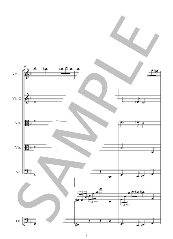 ADAGIETTO アダージエット (グスタフ・マーラー) / アンサンブル弦楽 上級 - サンプル譜面 3/5