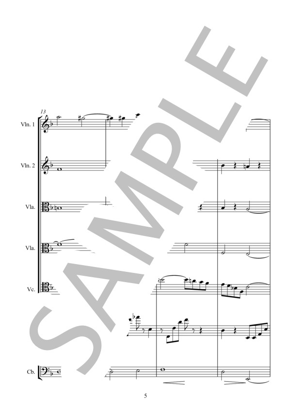 ADAGIETTO アダージエット (グスタフ・マーラー) / アンサンブル弦楽 上級 - サンプル譜面 5/5