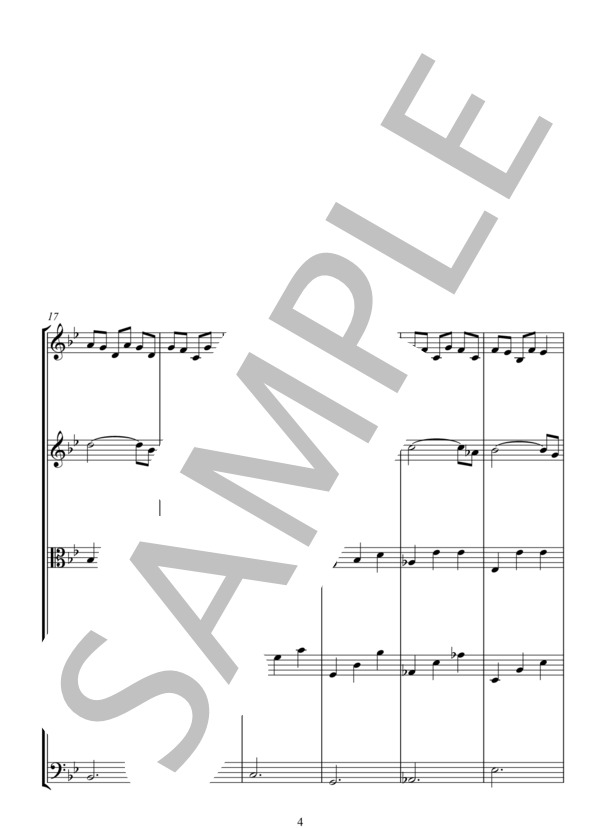LOVE THEME - ROMEO AND JULIET ロメオとジュリエットから愛のテーマ (ニーノ・ロータ) / アンサンブル弦楽 中級 - サンプル譜面 4/5