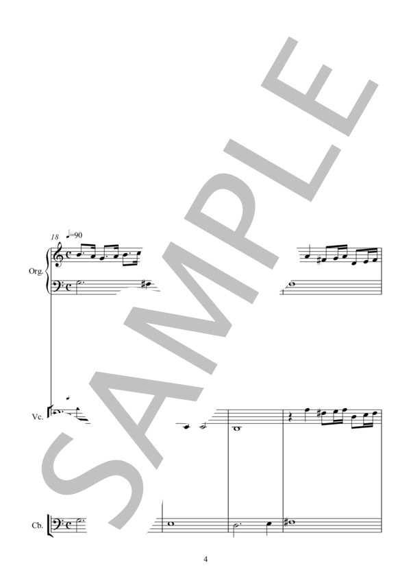 AB AETERNO ORDINATA SUM SV262  モテット：われ永遠より立てられ (クラウディオ・モンテヴェルディ) / アンサンブル弦楽 中〜上級 - サンプル譜面 4/5
