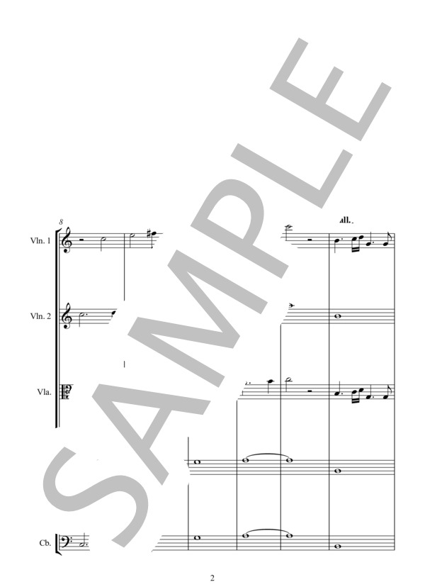 AB AETERNO ORDINATA SUM SV262  われ永遠より立てられ (クラウディオ・モンテヴェルディ) / アンサンブル弦楽 中〜上級 - サンプル譜面 2/5