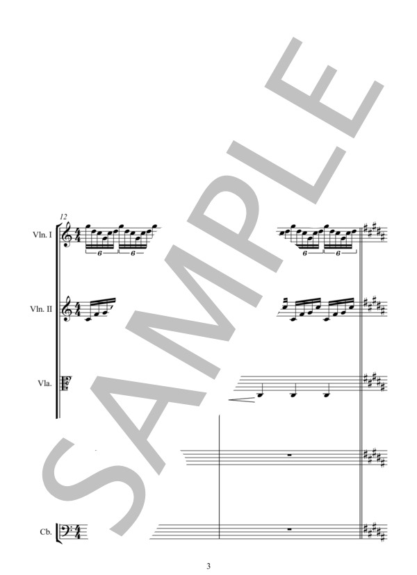 THEME FROM COCOON 映画「コクーン」から (ジェームズ・ホーナー) / アンサンブル弦楽 中〜上級 - サンプル譜面 3/5