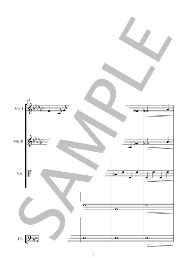 2 曲目  /  全 8 曲 JOURNEY TO FORT SEDGEWICK 映画「ダンスウイズウルブス」DANCES WITH WOLVES から (ジョン・バリー) / アンサンブル弦楽 中〜上級 - サンプル譜面 3/5