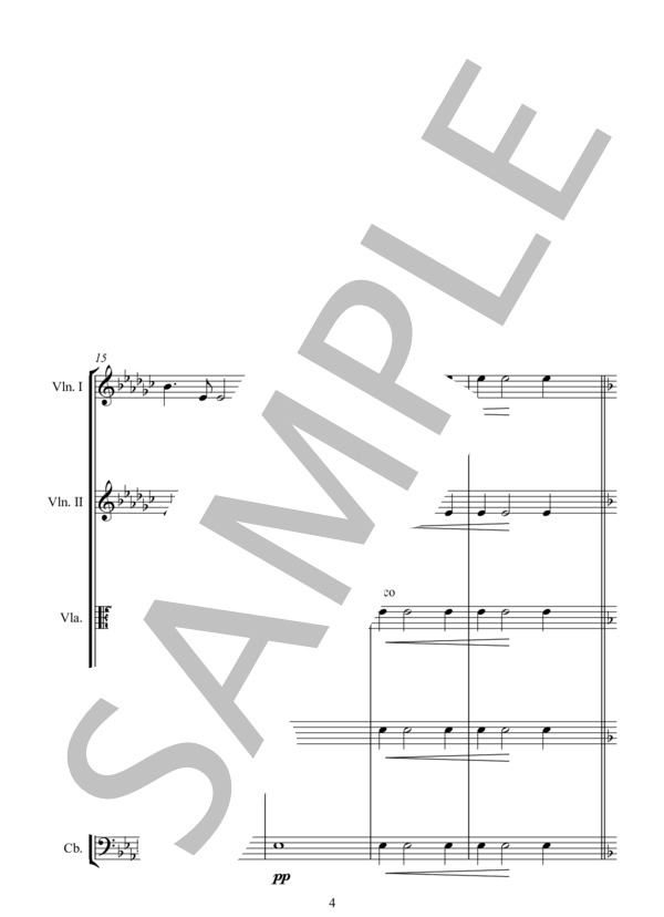 2 曲目  /  全 8 曲 JOURNEY TO FORT SEDGEWICK 映画「ダンスウイズウルブス」DANCES WITH WOLVES から (ジョン・バリー) / アンサンブル弦楽 中〜上級 - サンプル譜面 4/5