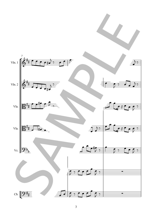 ②  /  4 QUEM VIDISTIS PASTORES DICITE 羊飼いたちよ、汝ら見しものを語れ (フランシス・プーランク) / アンサンブル弦楽 中〜上級 - サンプル譜面 3/5