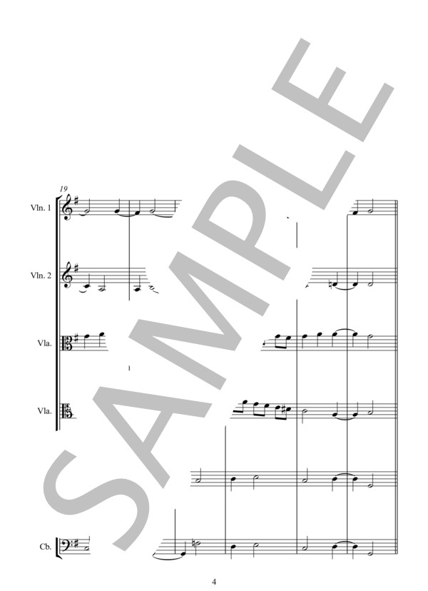 AMOR CH'ATTENDI 愛の神よ、何を待っているのですか？ (ジュリオ・カッチーニ) / アンサンブル弦楽 中級 - サンプル譜面 4/5