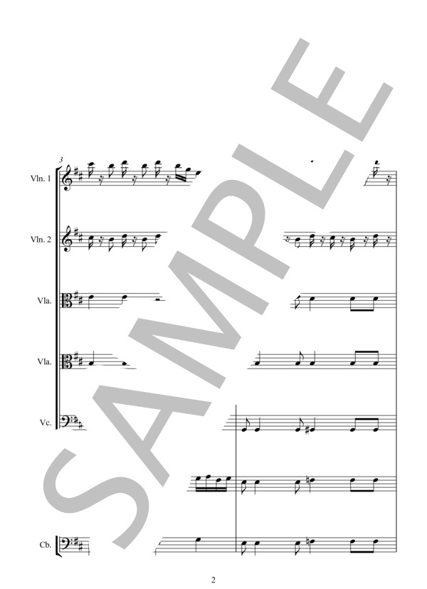 REVIRADO (アストル・ピアソラ) / アンサンブル弦楽 中〜上級 - サンプル譜面 2/5