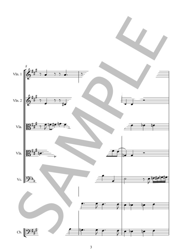 CHE TANGO CHE (アストル・ピアソラ) / アンサンブル弦楽 中〜上級 - サンプル譜面 3/5