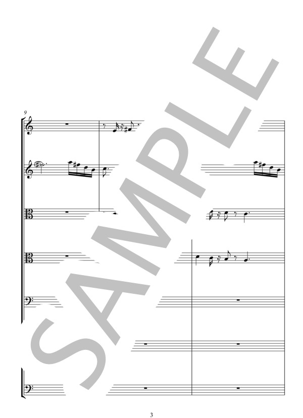 NOVITANGO (アストル・ピアソラ) / アンサンブル弦楽 中〜上級 - サンプル譜面 3/5