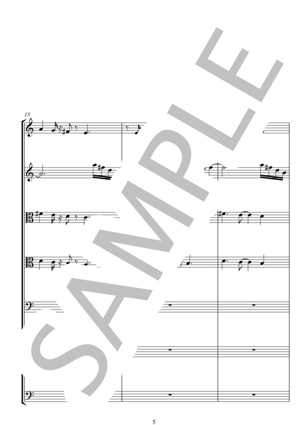 NOVITANGO (アストル・ピアソラ) / アンサンブル弦楽 中〜上級 - サンプル譜面 5/5