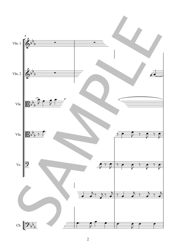 LA PALOMA 鳩 (セバスチャン・イラディエル) / アンサンブル弦楽 中〜上級 - サンプル譜面 2/5