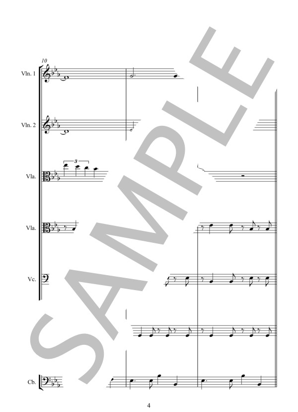 LA PALOMA 鳩 (セバスチャン・イラディエル) / アンサンブル弦楽 中〜上級 - サンプル譜面 4/5