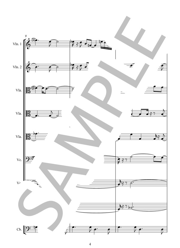 CORCOVADO for STRING ENSEMBLE コルコバード 弦楽アンサンブル版 (アントニオ・カルロス・ジョビン) / アンサンブル弦楽 中〜上級 - サンプル譜面 4/5