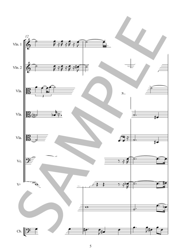 CORCOVADO for STRING ENSEMBLE コルコバード 弦楽アンサンブル版 (アントニオ・カルロス・ジョビン) / アンサンブル弦楽 中〜上級 - サンプル譜面 5/5