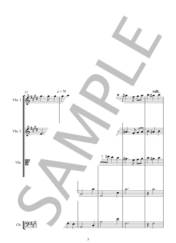 GAGLIARDA (ジョン・ダウランド) / アンサンブル弦楽 中〜上級 - サンプル譜面 3/5