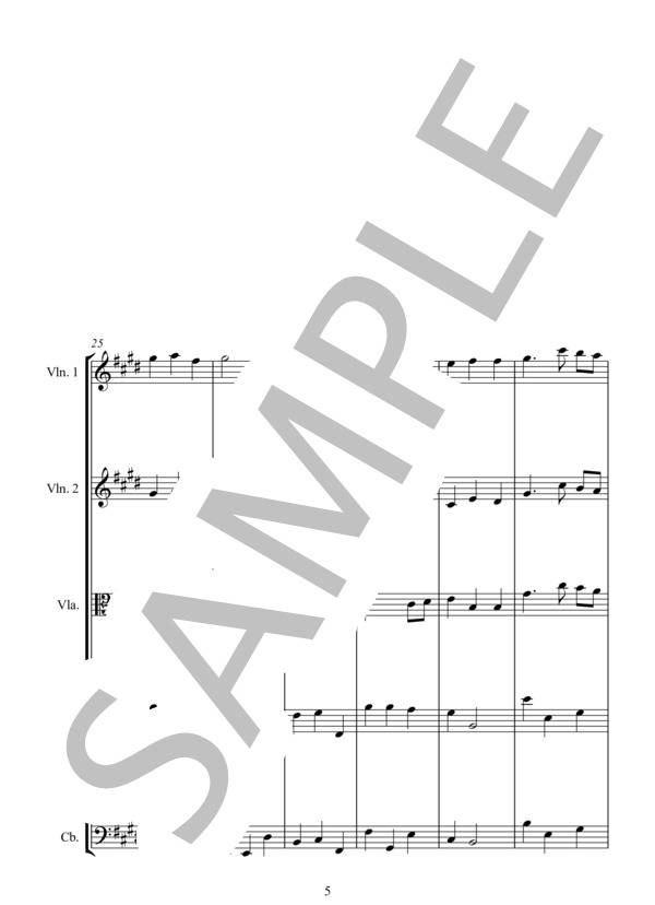 GAGLIARDA (ジョン・ダウランド) / アンサンブル弦楽 中〜上級 - サンプル譜面 5/5