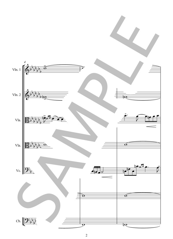 ⑦  / 11 SALIME'S DANCE サロメの踊り (ミクロス・ローザ) / アンサンブル弦楽 中〜上級 - サンプル譜面 2/5