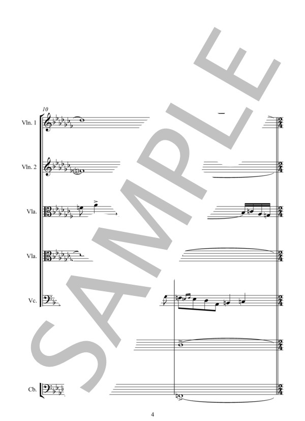 ⑦  / 11 SALIME'S DANCE サロメの踊り (ミクロス・ローザ) / アンサンブル弦楽 中〜上級 - サンプル譜面 4/5