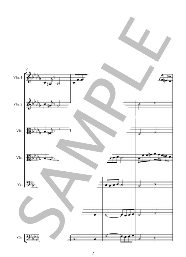 ②  / 11 HOLY OF HOLIES ユダヤ神殿聖所 (ミクロス・ローザ) / アンサンブル弦楽 中〜上級 - サンプル譜面 2/5