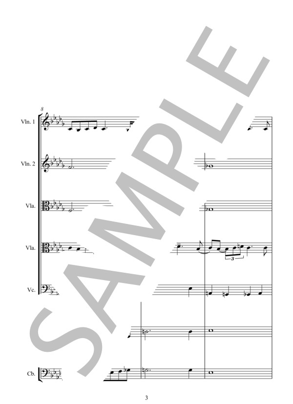 ②  / 11 HOLY OF HOLIES ユダヤ神殿聖所 (ミクロス・ローザ) / アンサンブル弦楽 中〜上級 - サンプル譜面 3/5