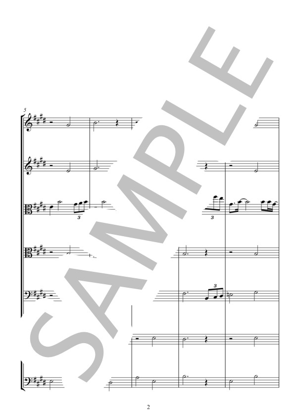 MR. LONERY for STRING ENSEMBLE  ミスターロンリー 弦楽アンサンブル版 (ジーン・アラン) / アンサンブル弦楽 中級 - サンプル譜面 2/5