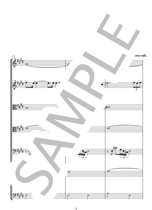 MR. LONERY for STRING ENSEMBLE  ミスターロンリー 弦楽アンサンブル版 (ジーン・アラン) / アンサンブル弦楽 中級 - サンプル譜面 4/5