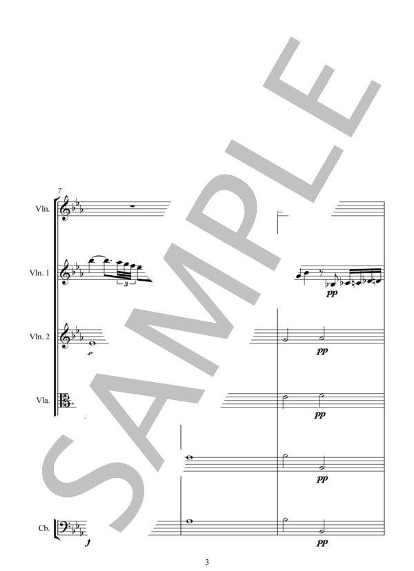 ARIADNE AUF NAXOS for Violin Solo + STRING ENSEMBLE   ナクソス島のアリアドネ Violin ソロ＋弦楽アンサンブル版 (フランツ・ヨーゼフ・ハイドン) / アンサンブル弦楽 中〜上級 - サンプル譜面 3/5