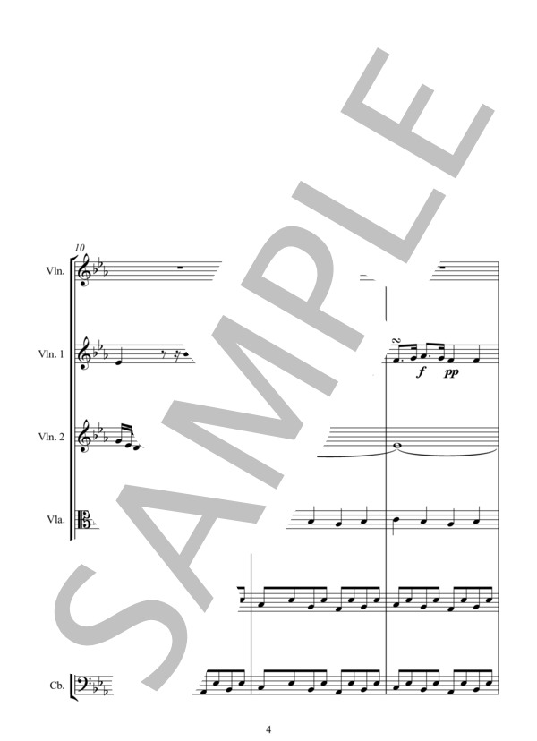 ARIADNE AUF NAXOS for Violin Solo + STRING ENSEMBLE   ナクソス島のアリアドネ Violin ソロ＋弦楽アンサンブル版 (フランツ・ヨーゼフ・ハイドン) / アンサンブル弦楽 中〜上級 - サンプル譜面 4/5